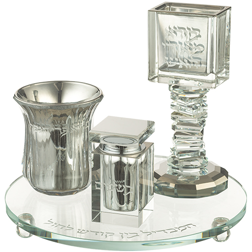 סט הבדלה מהודר מקריסטל 20 ס"מ